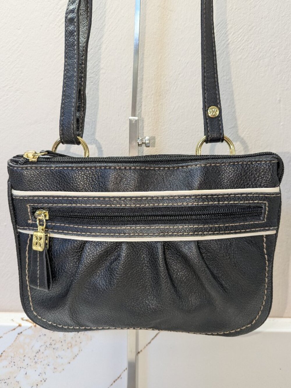 Relic (by Fossil) black leather crossbody bag